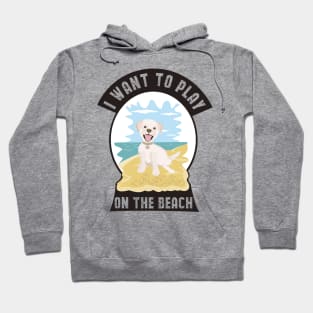 I want to play on the beach Hoodie